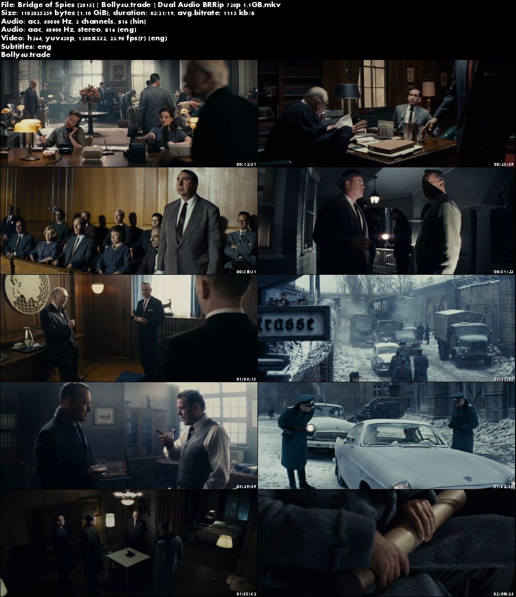 Bridge of Spies 2015 BRRip Hindi Dual Audio 720p Download