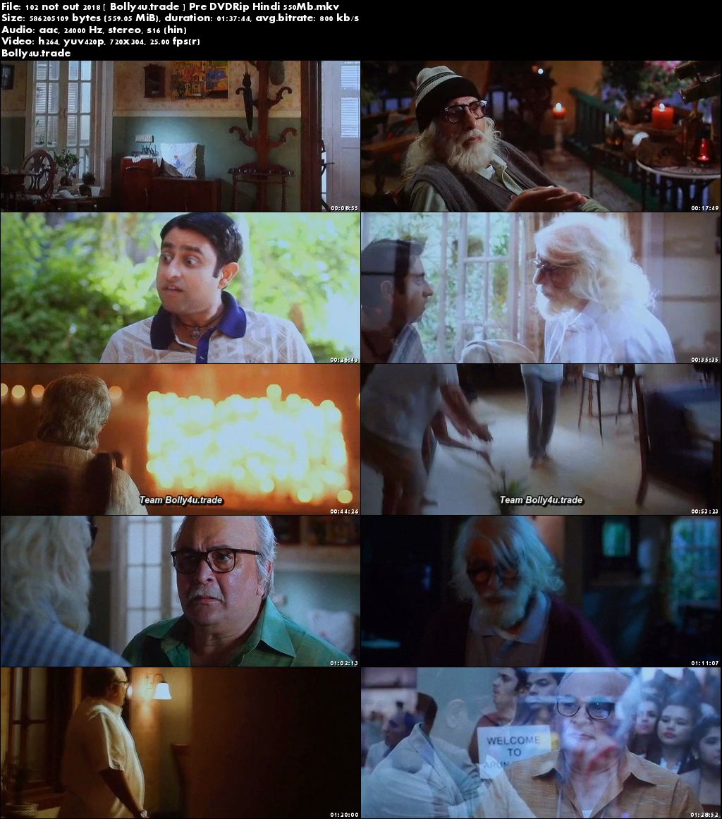 102 Not Out 2018 Pre DVDRip 550MB Full Hindi Movie Download