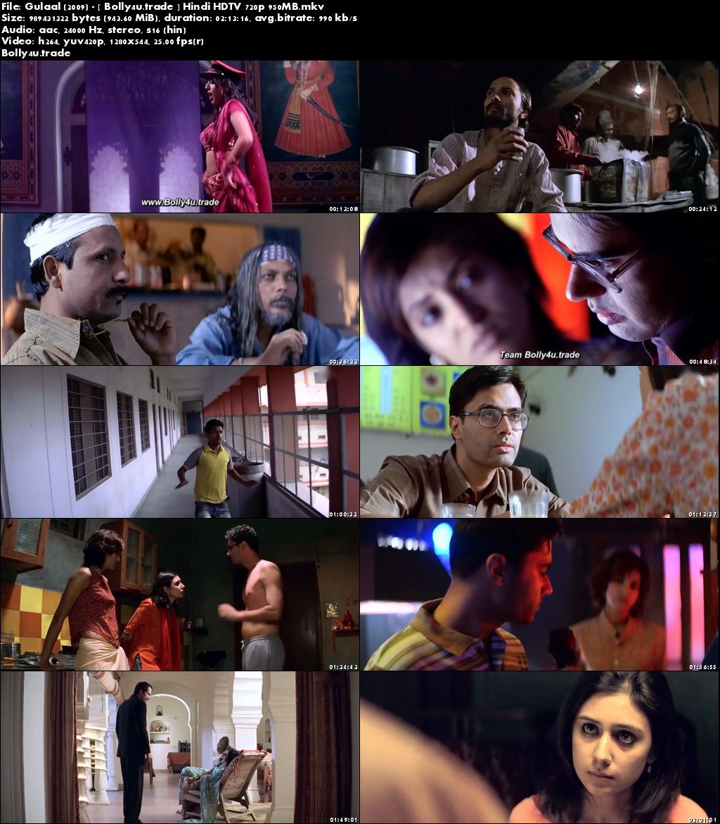 Gulaal 2009 HDTV 350Mb Full Hindi Movie Download 480p