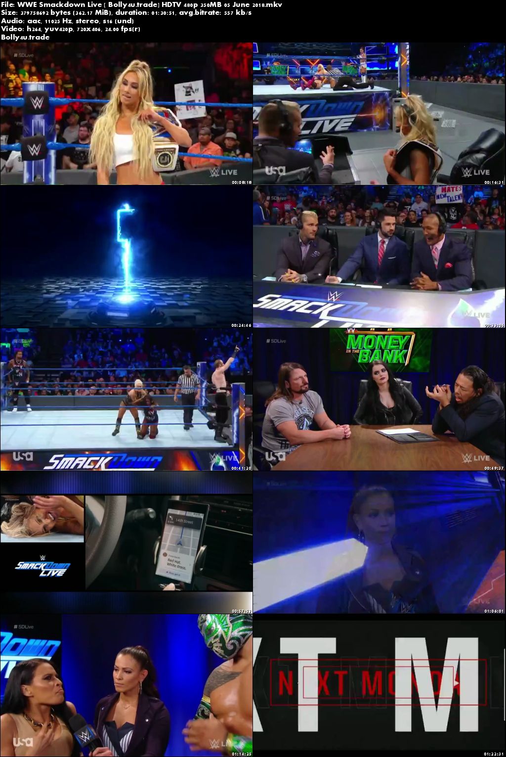 WWE Smackdown Live HDTV 480p 350Mb 05 June 2018 Download