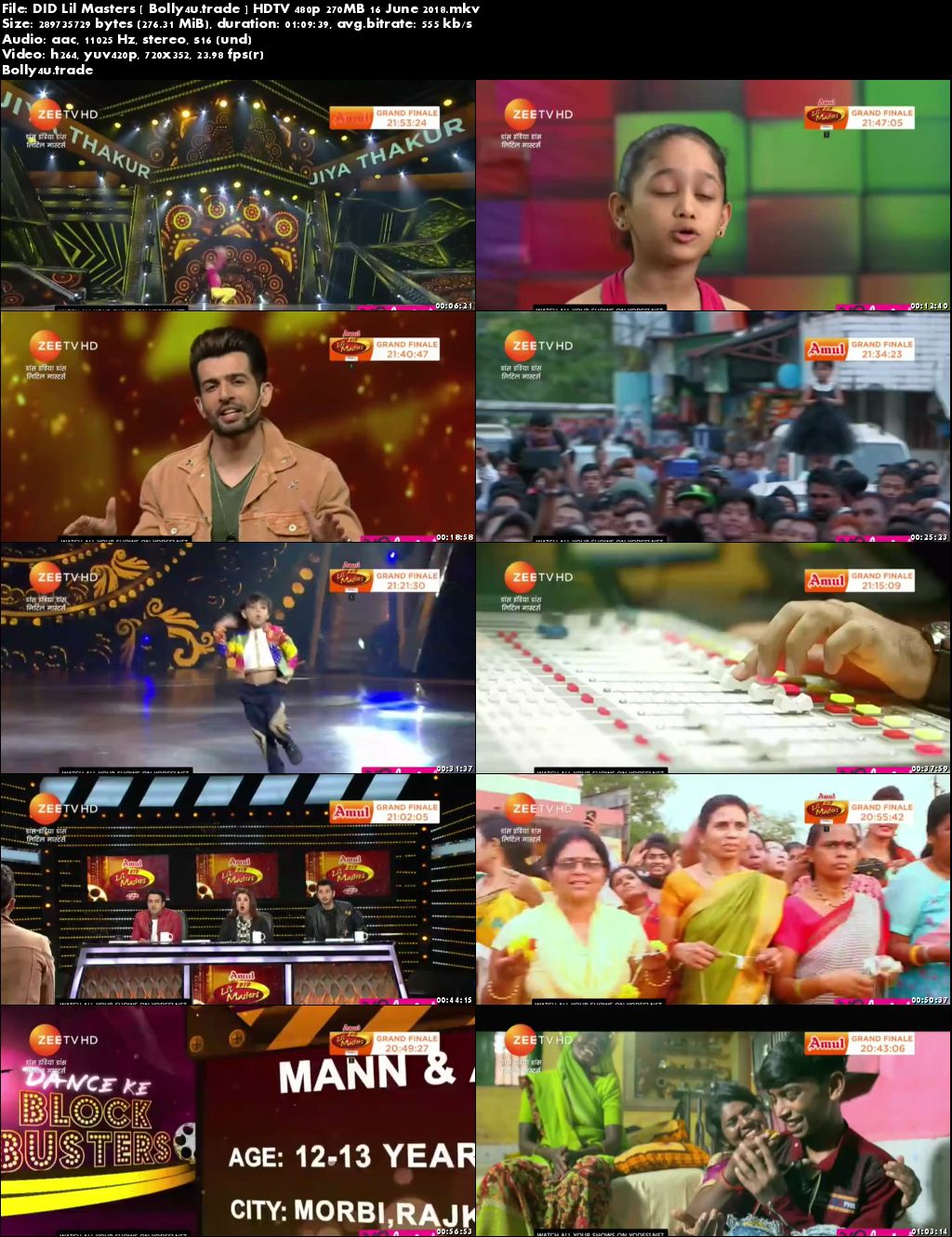 DID Lil Masters HDTV 480p 250MB 16 June 2018 Download