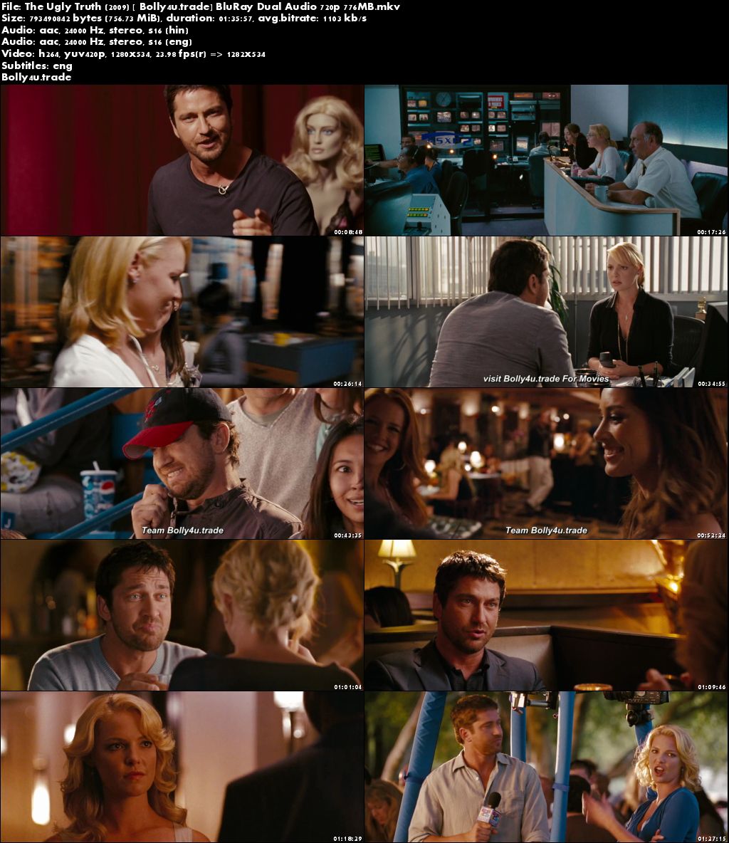 The Ugly Truth 2009 BluRay 750Mb Hindi Dual Audio 720p Download