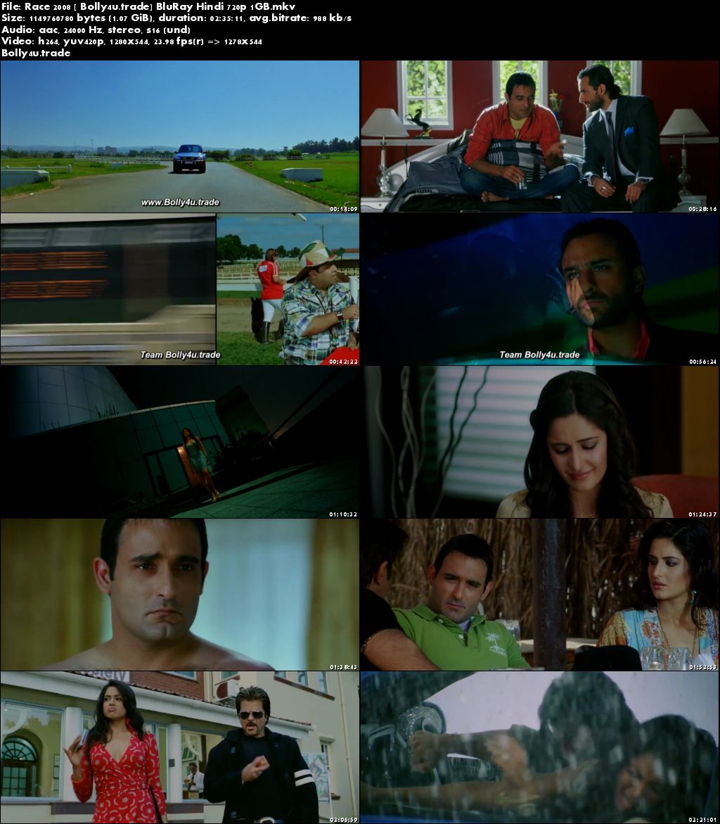 Race 2008 BluRay 450Mb Full Hindi Movie Download 480p