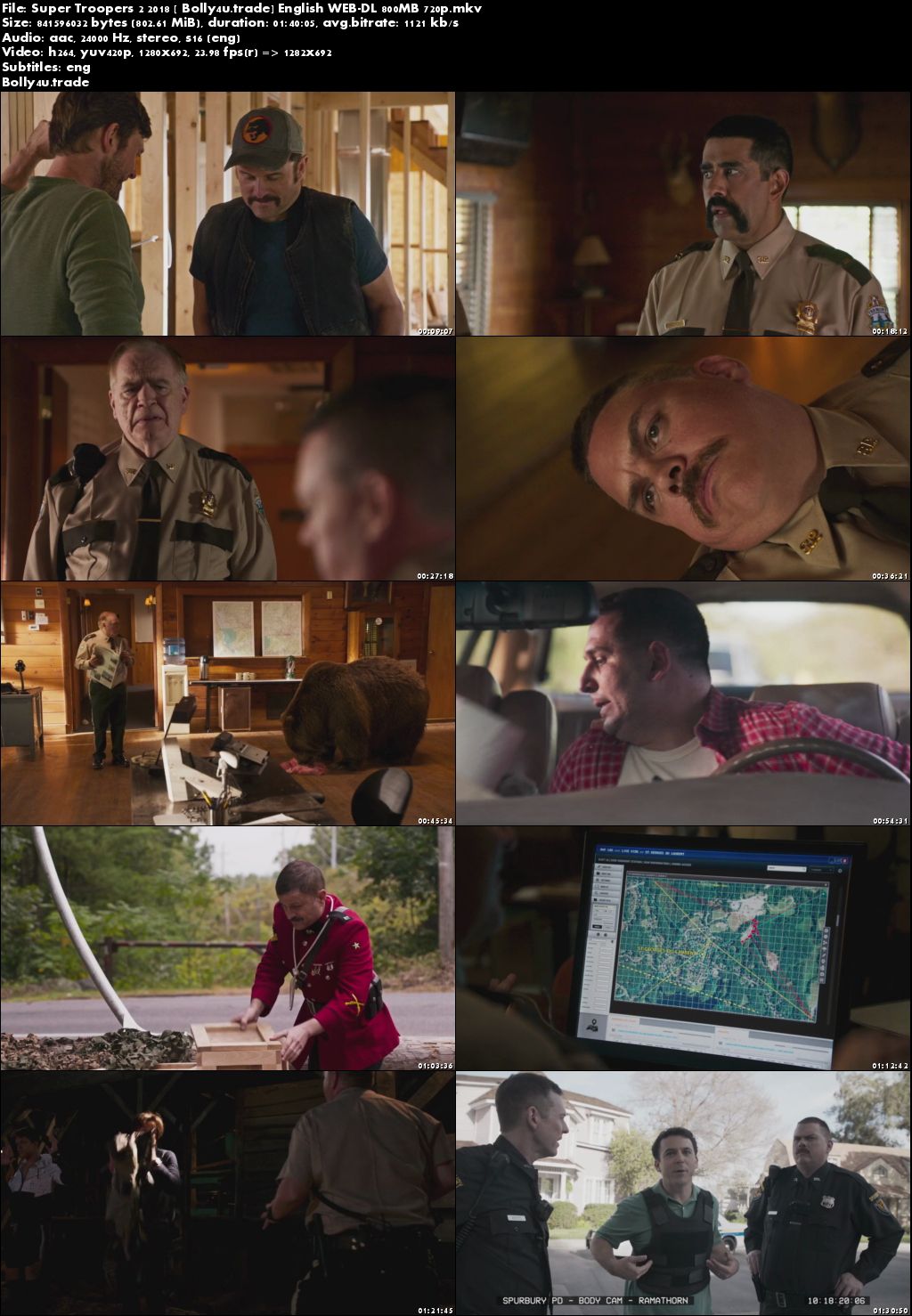 Super Troopers 2 2018 WEB-DL 800Mb Full English Movie Download 720p
