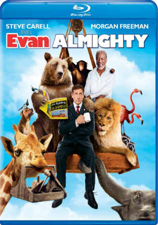 Evan Almighty 2007 BluRay 300Mb Hindi Dual Audio 480p