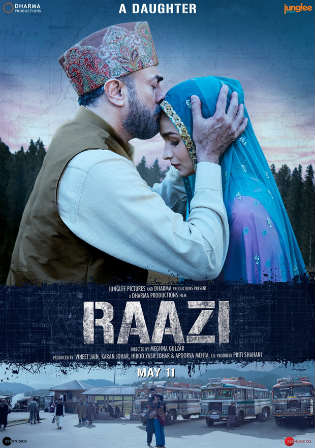 Raazi 2018 DVDRip 400Mb Full Hindi Movie Download 480p