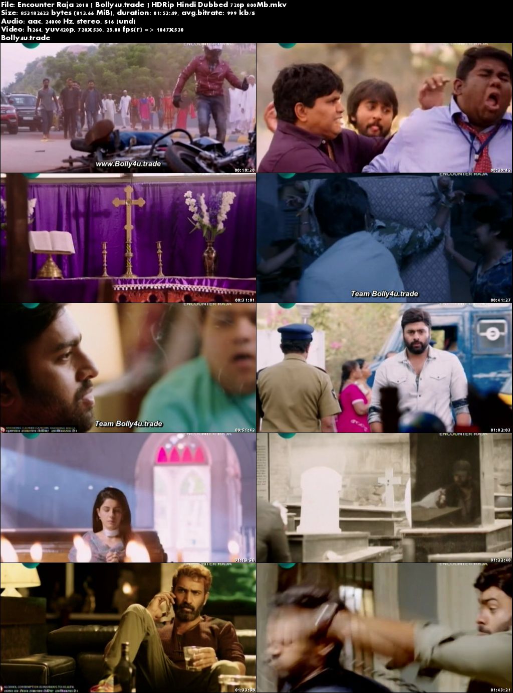 Encounter Raja 2018 HDTV 800MB Full Hindi Dubbed Movie Download 720p