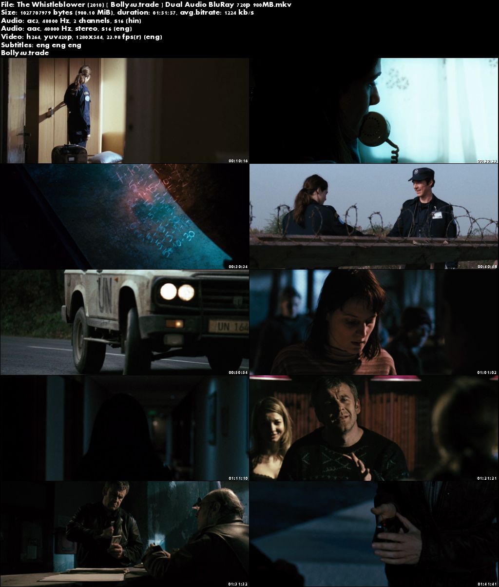 The Whistleblower 2010 BluRay 950MB Hindi Dubbed Dual Audio 720p Download