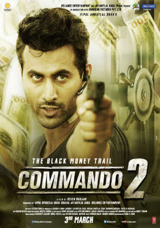 Commando 2 2017 DVDRip 350Mb Full Hindi Movie Download 480p ESub Watch Online Free bolly4u