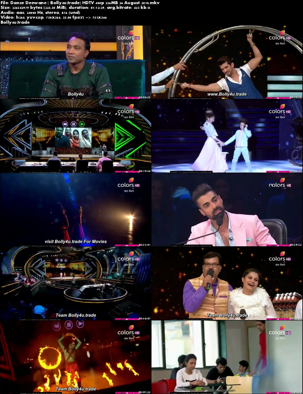 Dance Deewane HDTV 480p 200MB 26 August 2018 Download