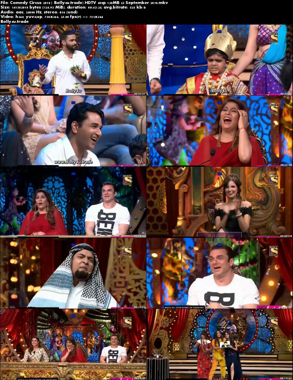 Comedy Circus HDTV 480p 130MB 23 September 2018 Download