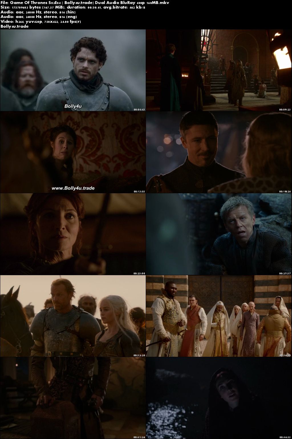 Game Of Thrones S02E04 BluRay 160Mb Hindi Dual Audio 480p Download