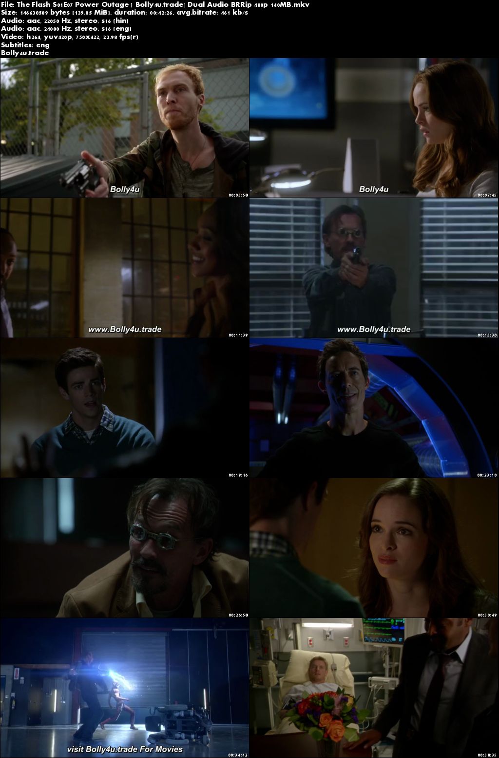 The Flash S01E07 Power Outage BRRip 140Mb Hindi Dual Audio 480p Download