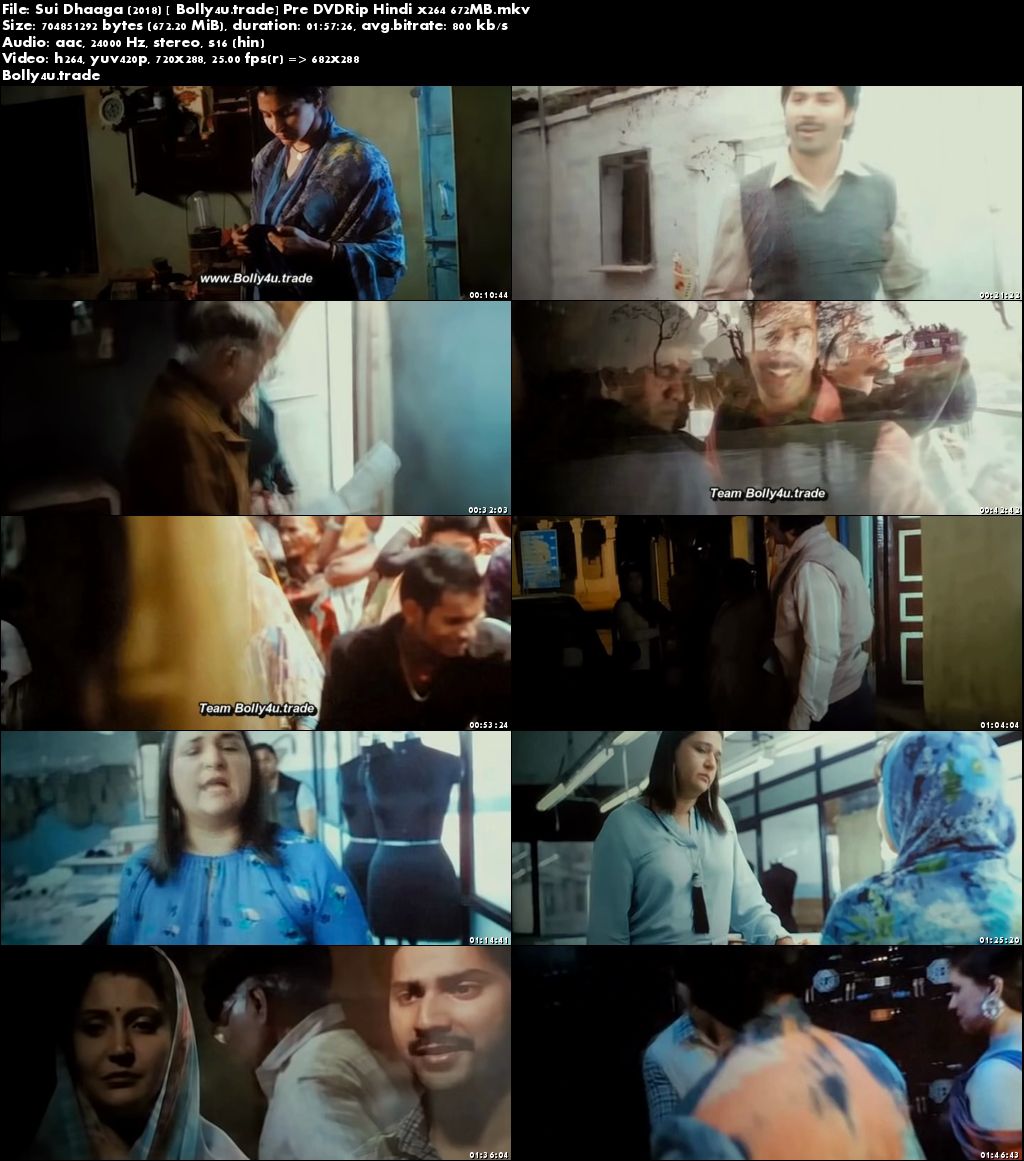 Sui Dhaaga 2018 Pre DVDRip 700MB Full Hindi Movie Download x264