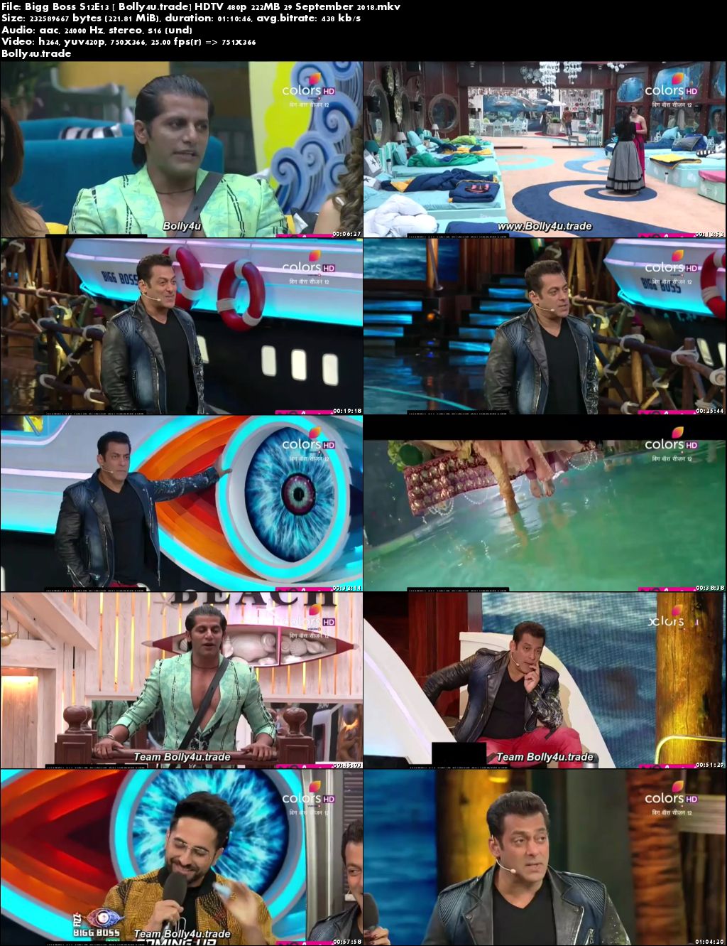 Bigg Boss S12E13 HDTV 480p 200MB 29 September 2018 Download