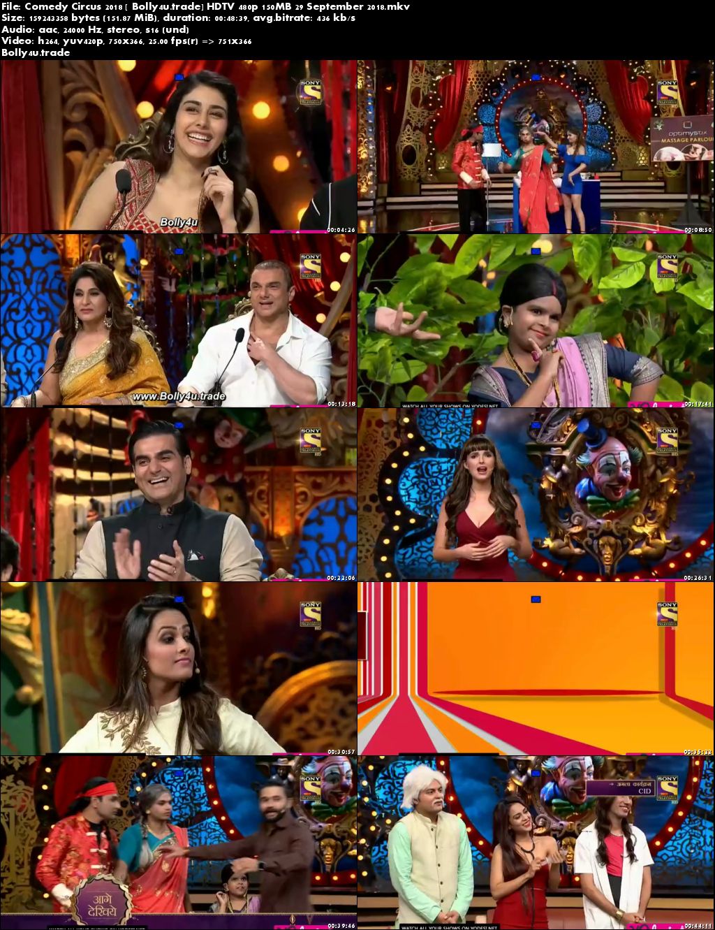 Comedy Circus 2018 HDTV 480p 150MB 29 September 2018 Download