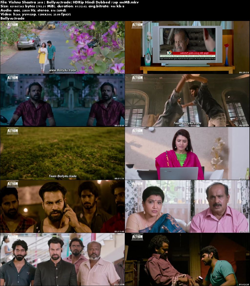 Vishnu Shastra 2018 HDRip 800Mb Full Hindi Dubbed Movie Download 720p