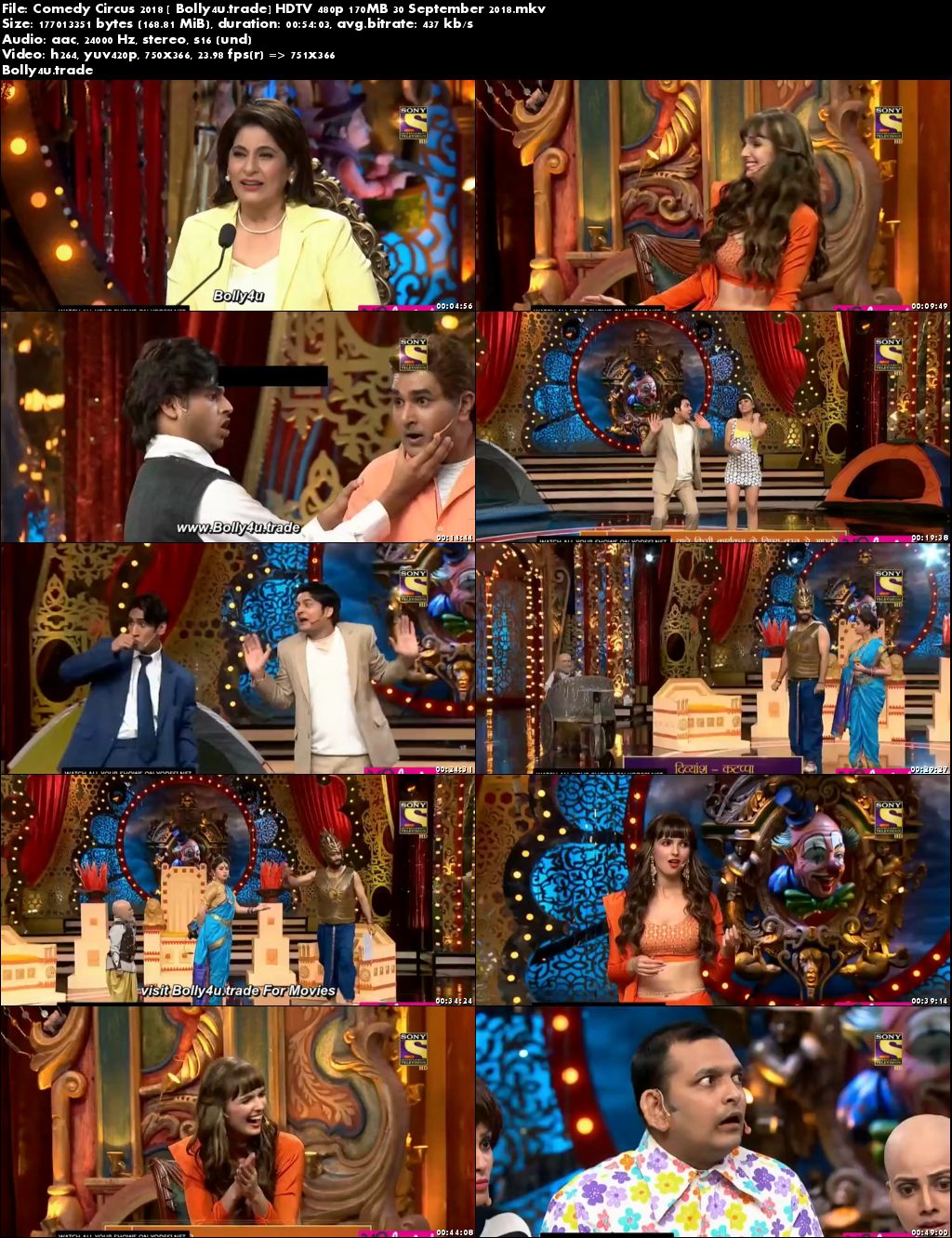 Comedy Circus 2018 HDTV 480p 170MB 30 September 2018 Download