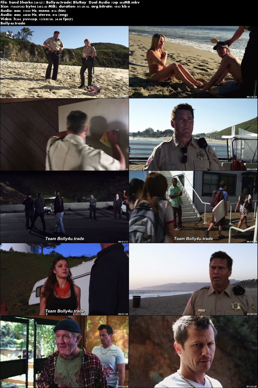 Sand Sharks 2012 BluRay 650Mb Hindi Dual Audio 720p Download