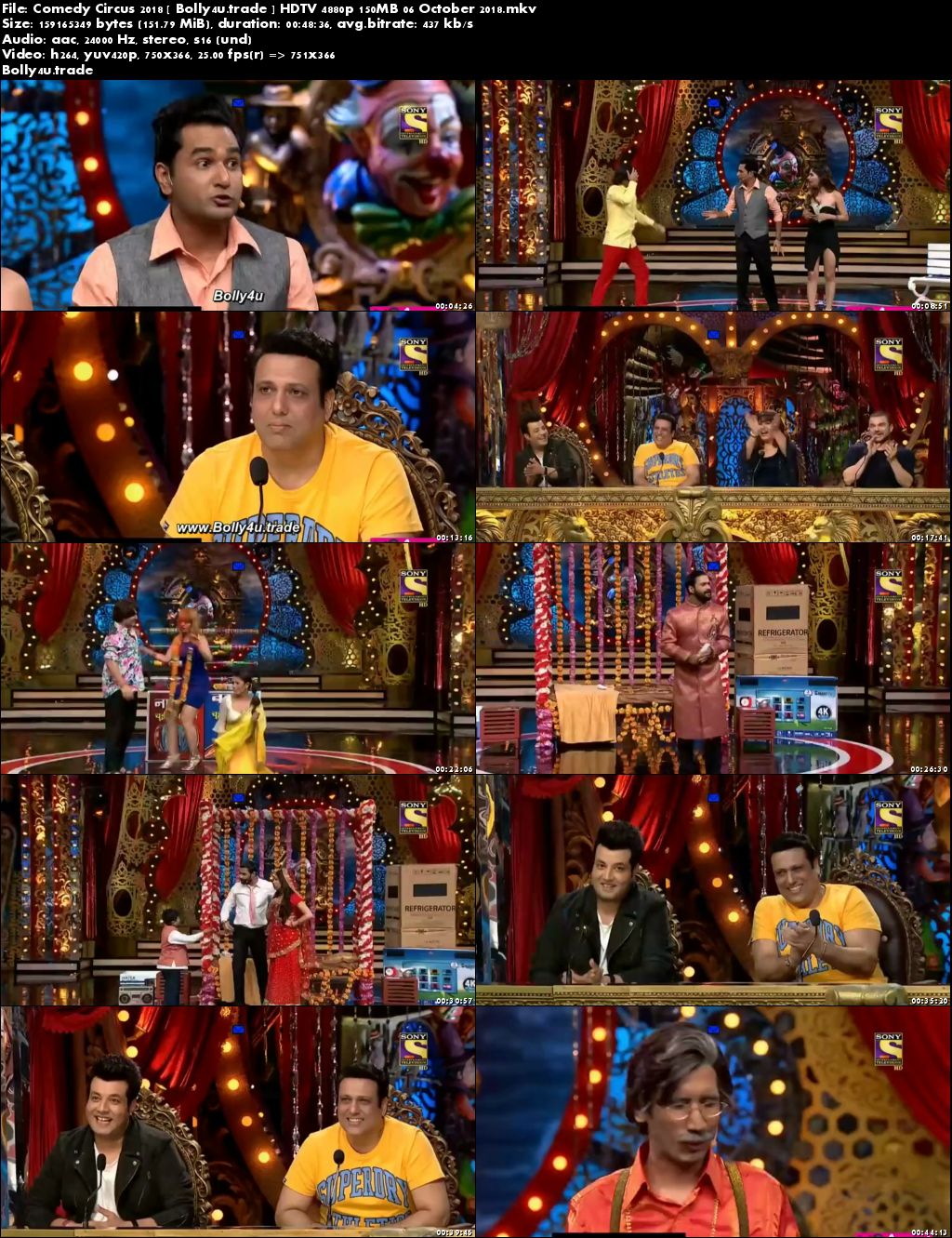 Comedy Circus 2018 HDTV 4880p 150MB 06 October 2018 Download