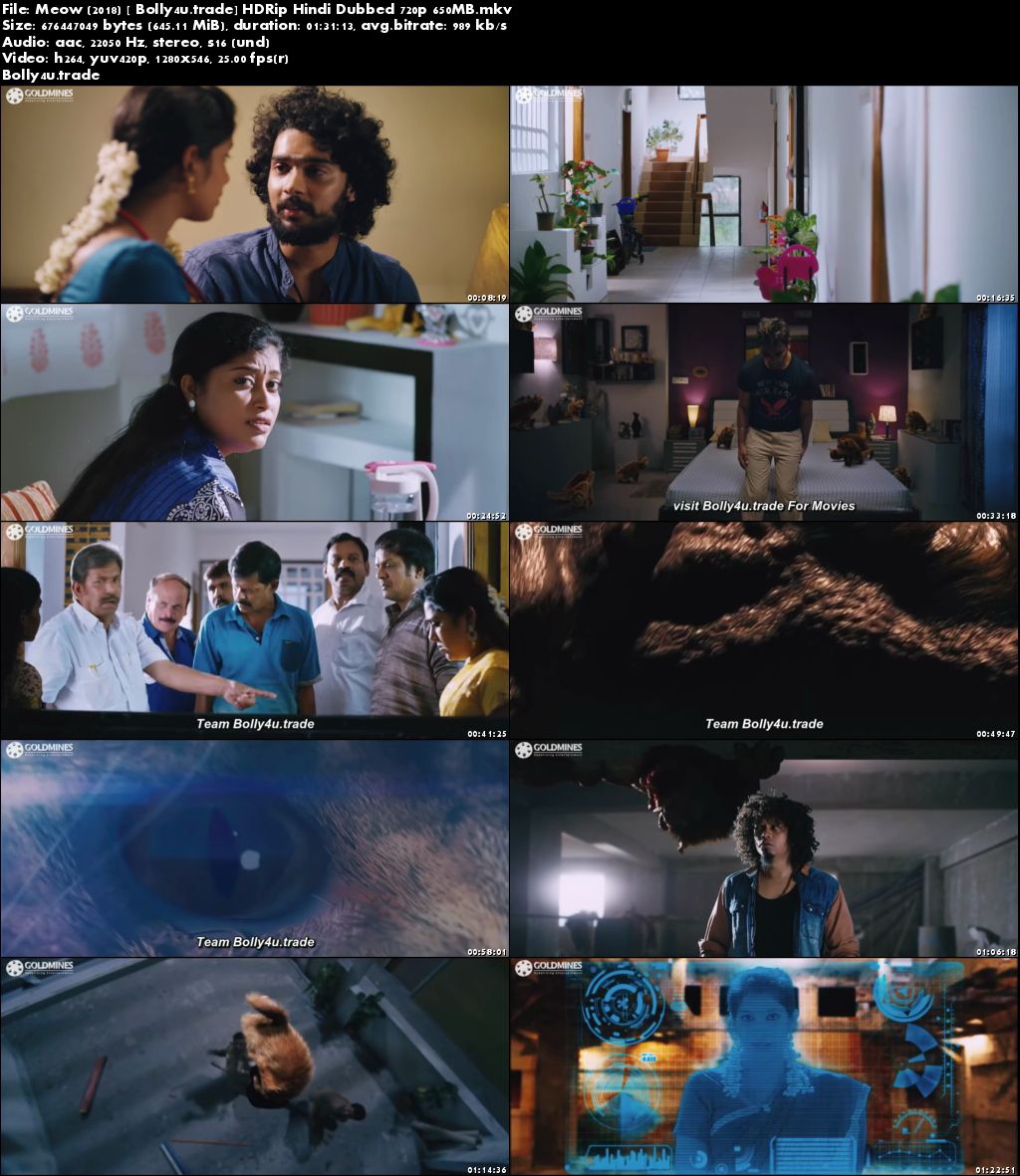Meow 2018 HDRip 650Mb Full Hindi Dubbed Movie Download 720p