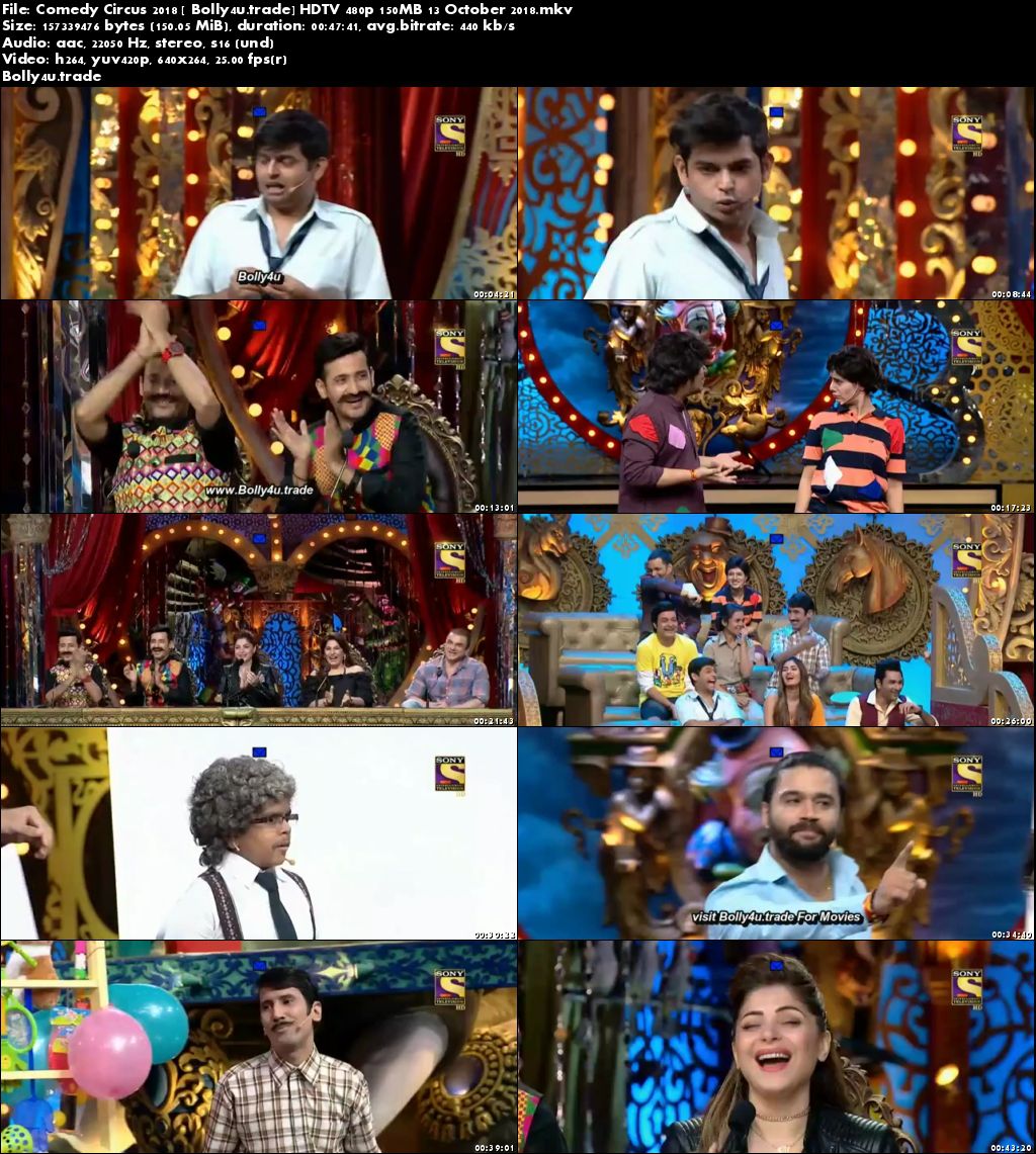Comedy Circus 2018 HDTV 480p 150MB 13 October 2018 Download
