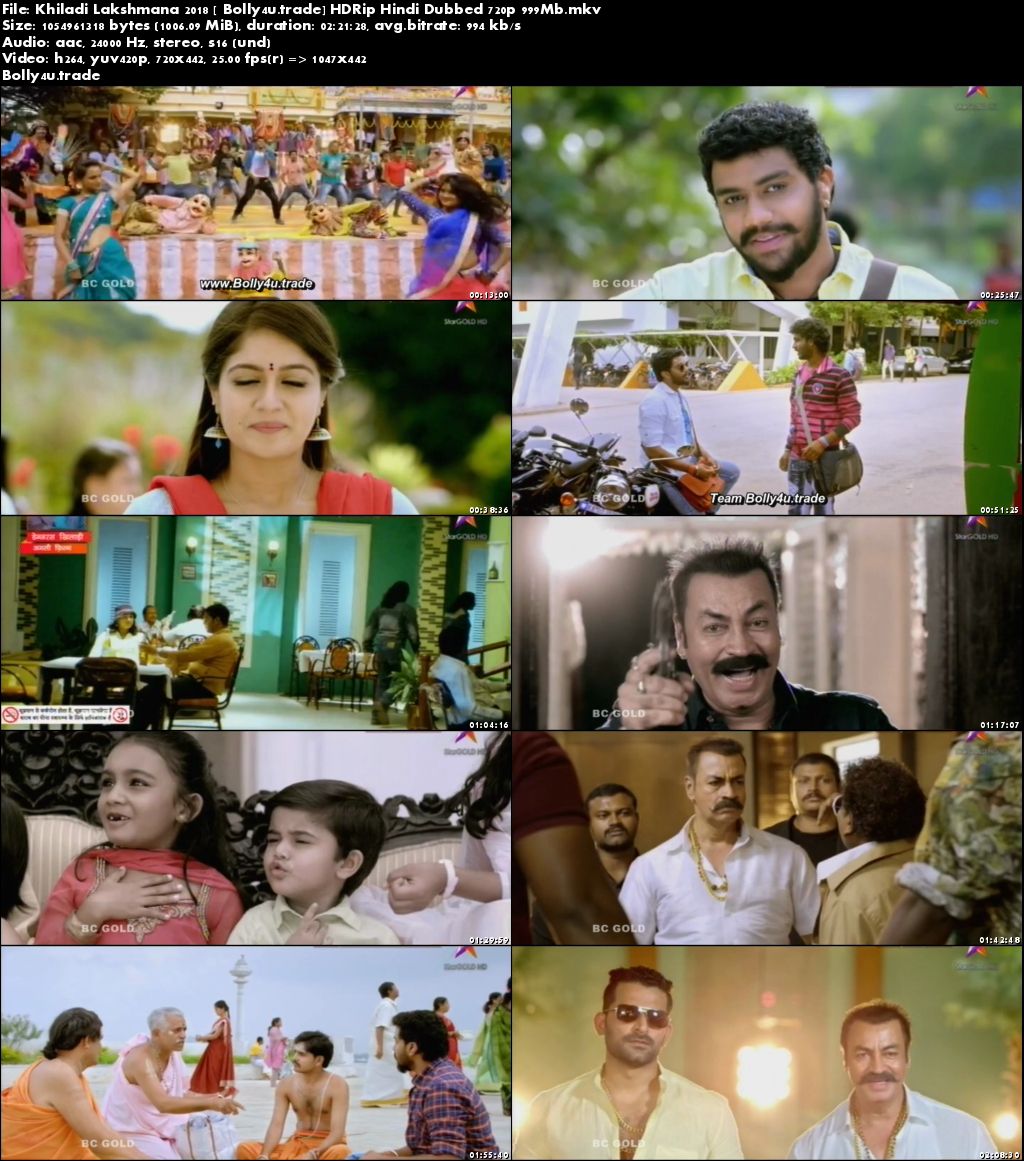 Khiladi Lakshmana 2018 HDTV 999Mb Full Hindi Dubbed Movie Download 720p