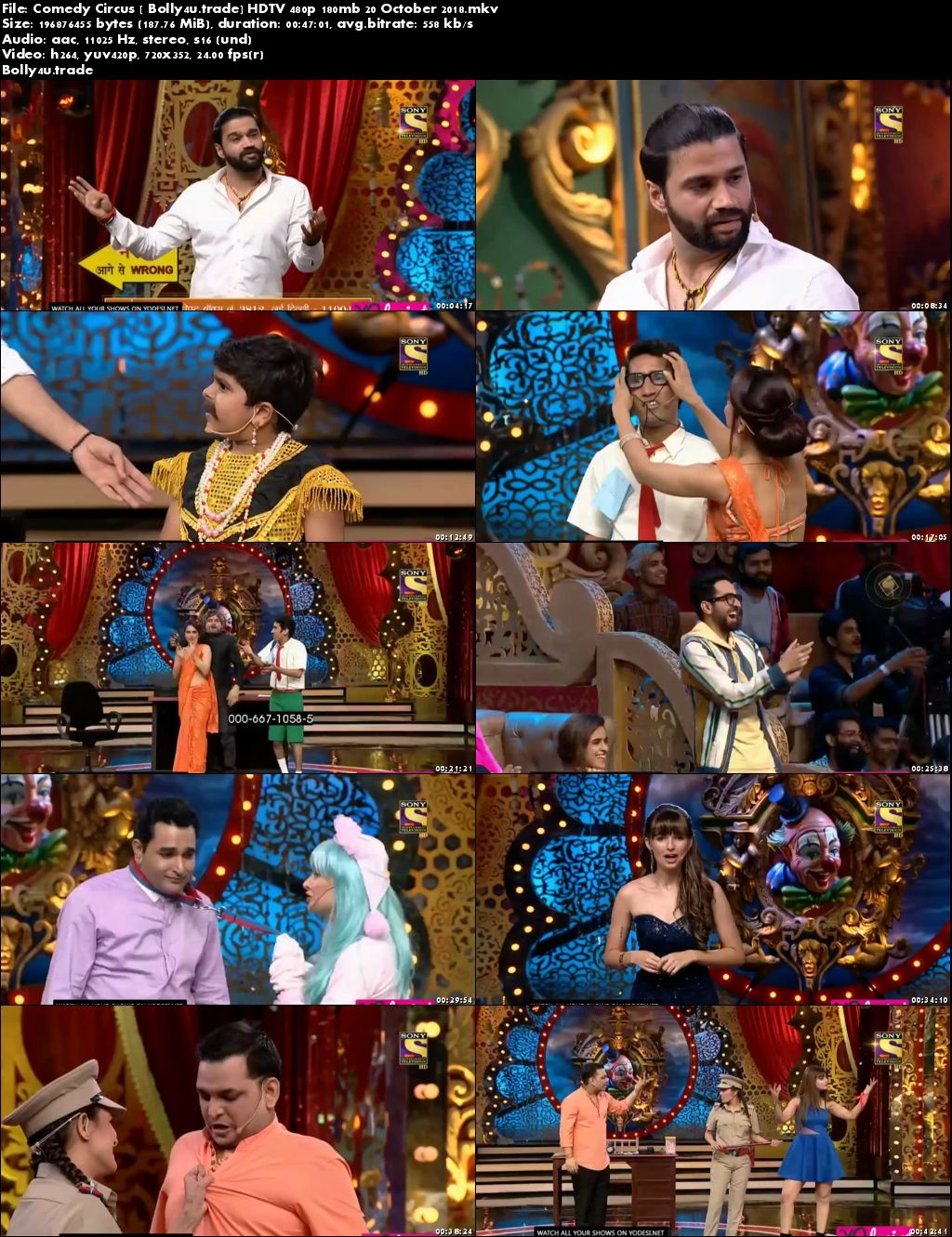 Comedy Circus HDTV 480p 150Mb 20 October 2018 Download