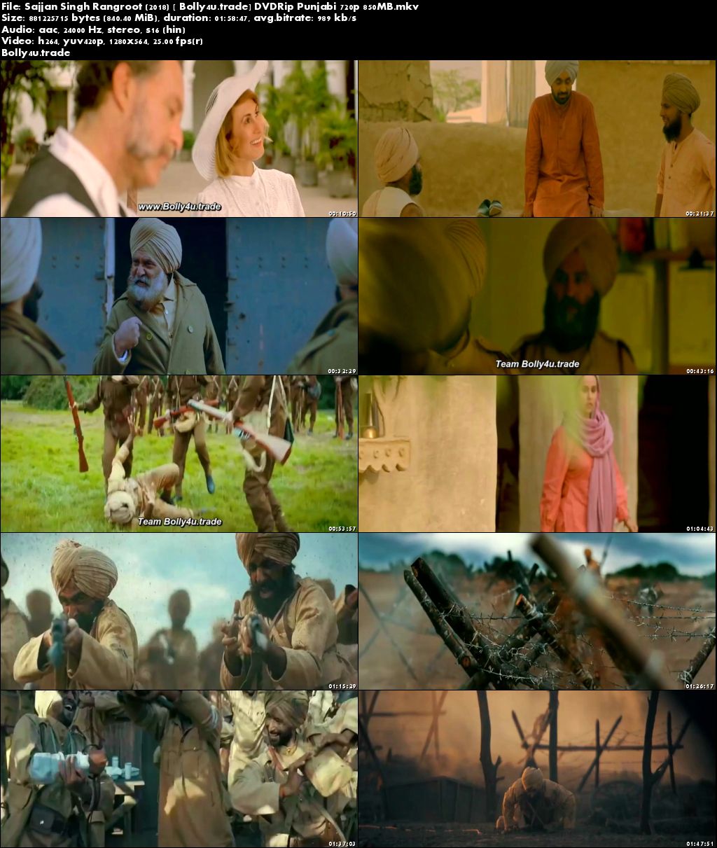 Sajjan Singh Rangroot 2018 DVDRip 300MB Punjabi 480p Download