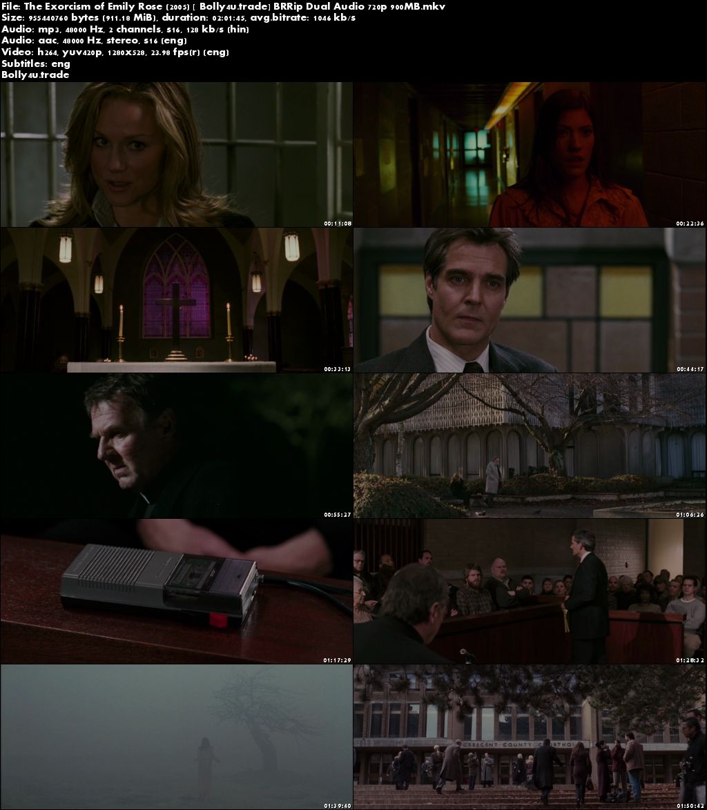 The Exorcism of Emily Rose 2005 BRRip 300MB Hindi Dual Audio 480p Download