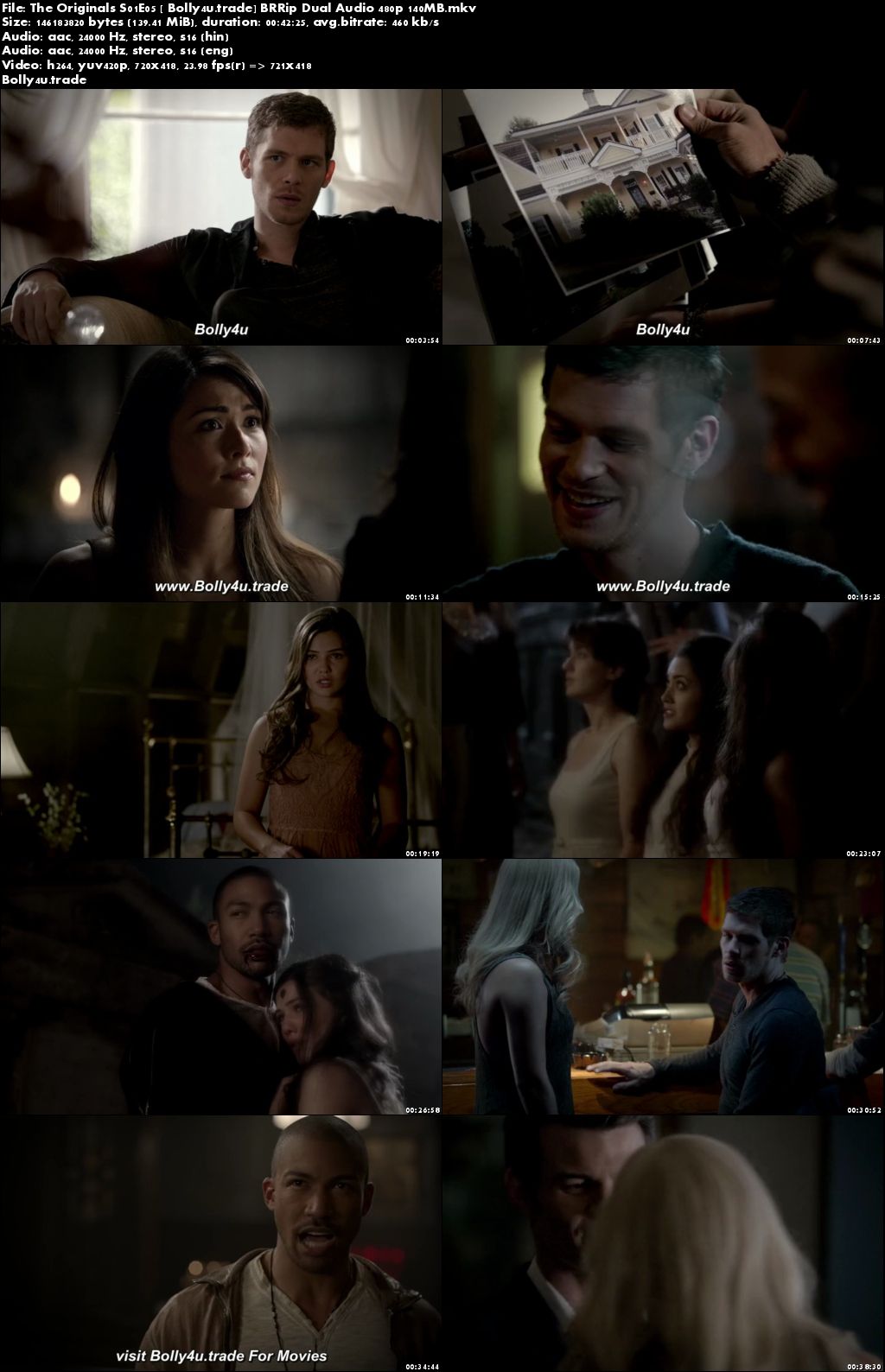 The Originals S01E05 BRRip 140Mb Hindi Dual Audio 480p Download