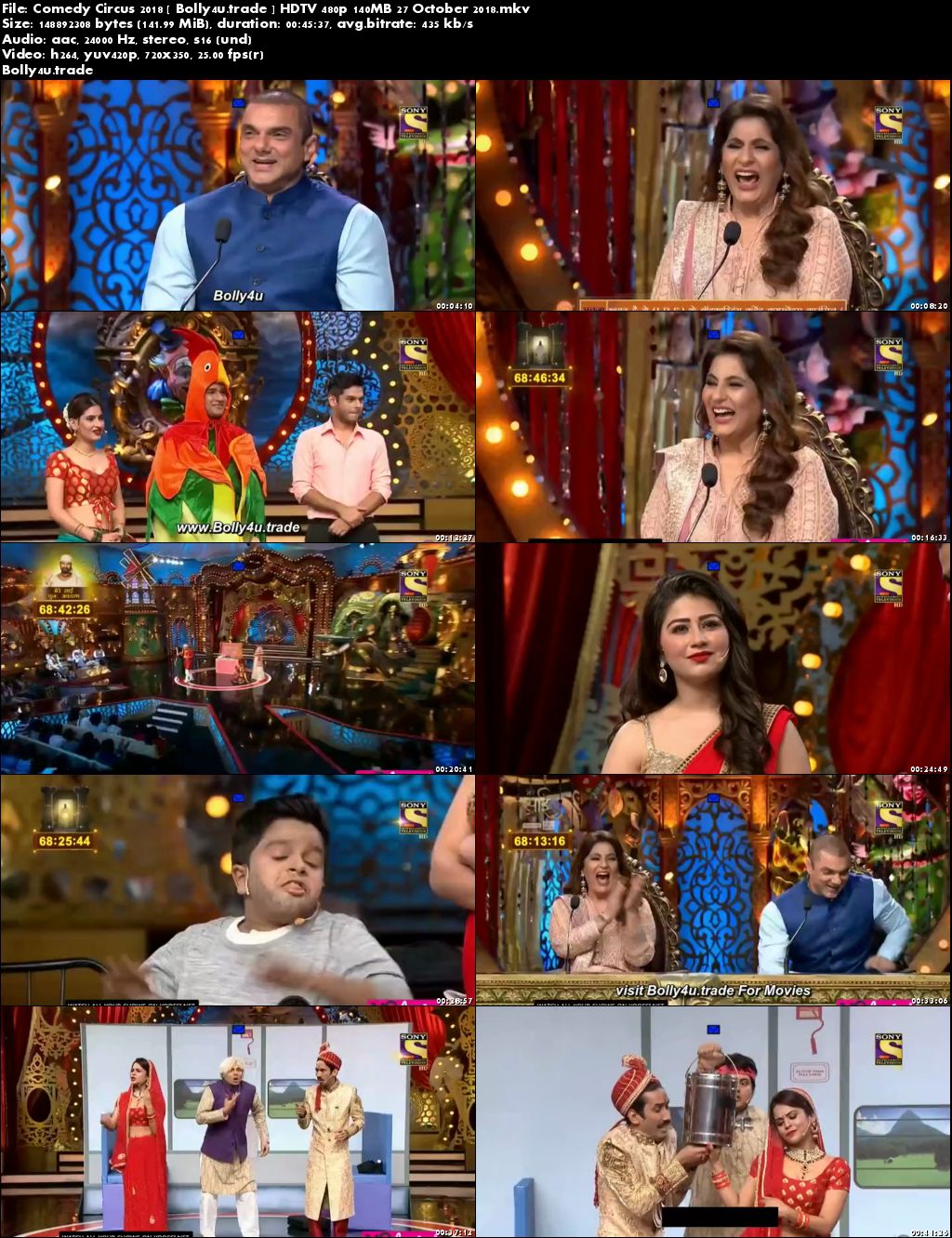 Comedy Circus 2018 HDTV 480p 150MB 27 October 2018 Download