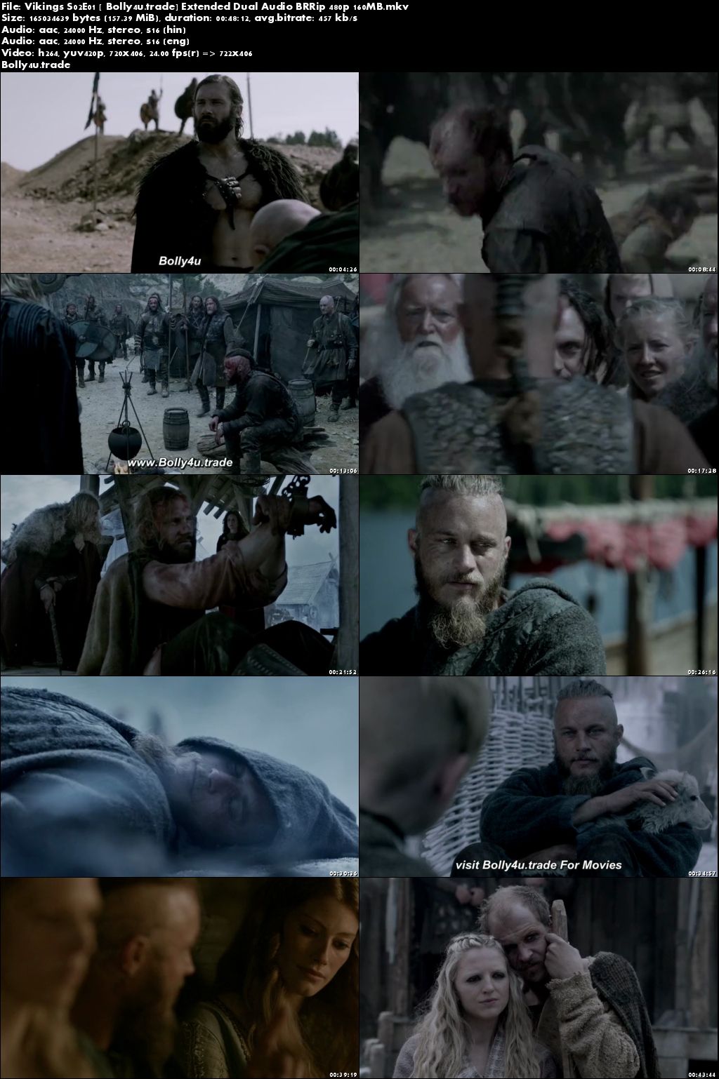 Vikings S02E01 BRRip 150MB Extended Hindi Dual Audio 480p Download