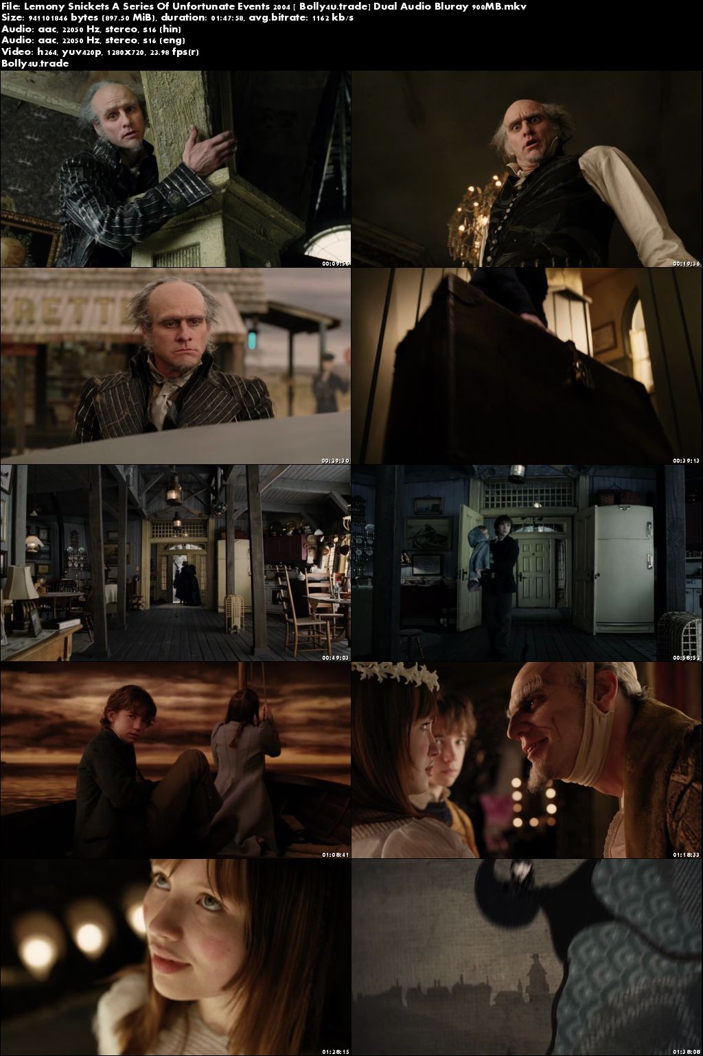 Lemony Snickets A Series Of Unfortunate Events 2004 BRRip 900Mb Hindi Dual Audio 720p Download