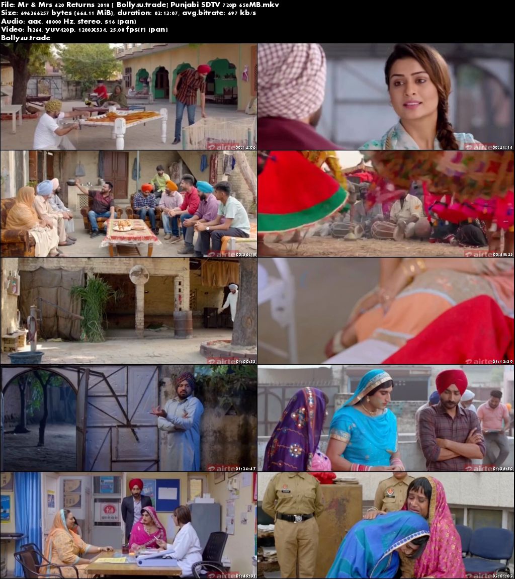 Mr & Mrs 420 Returns 2018 SDTV 300Mb Punjabi 480p Download