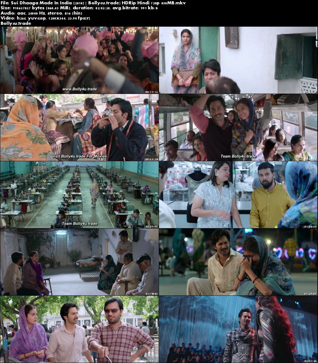 Sui Dhaaga 2018 HDRip 300Mb Full Hindi Movie Download 480p