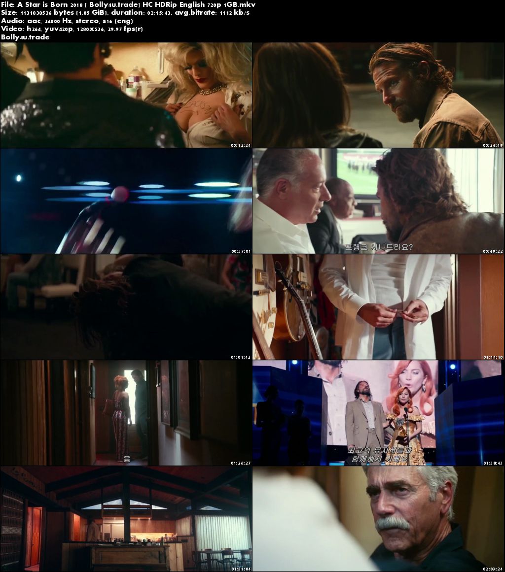A Star is Born 2018 HC HDRip 300Mb English 480p Download