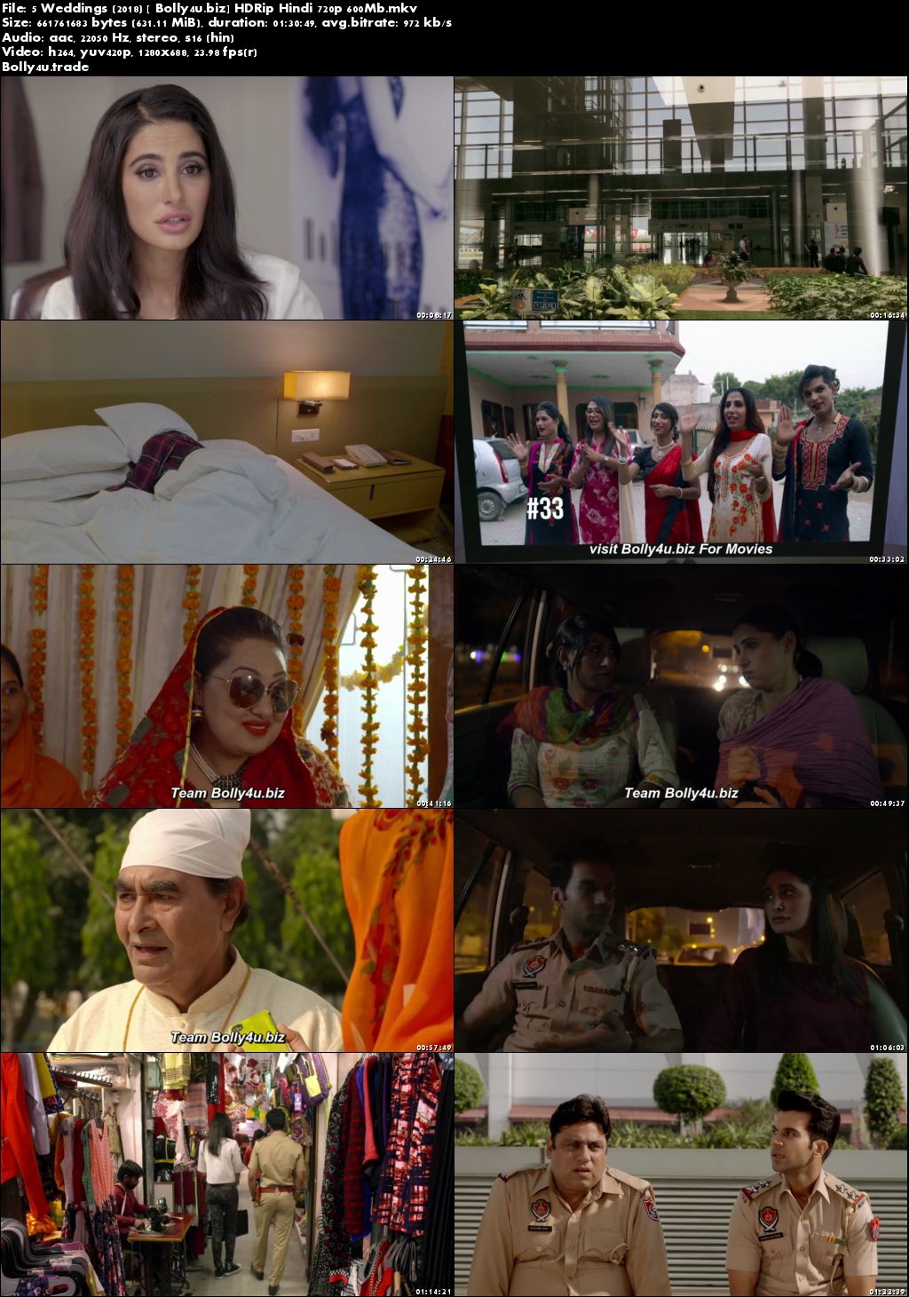 5 Weddings 2018 HDRip 300Mb Full Hindi Movie Download 480p