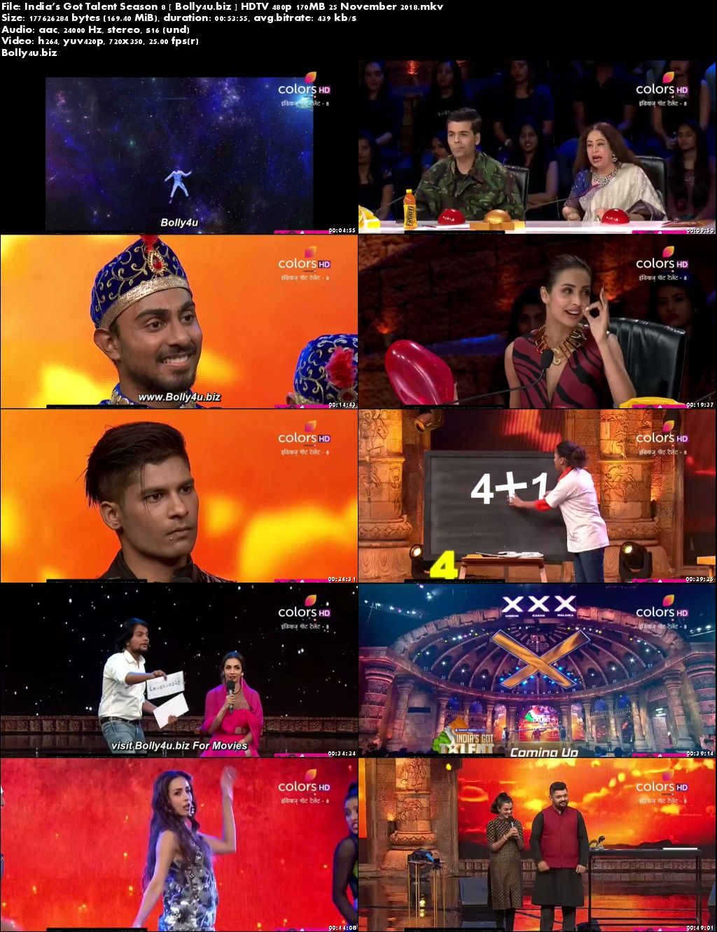 Indias Got Talent Season 8 HDTV 480p 170MB 25 November 2018 Download