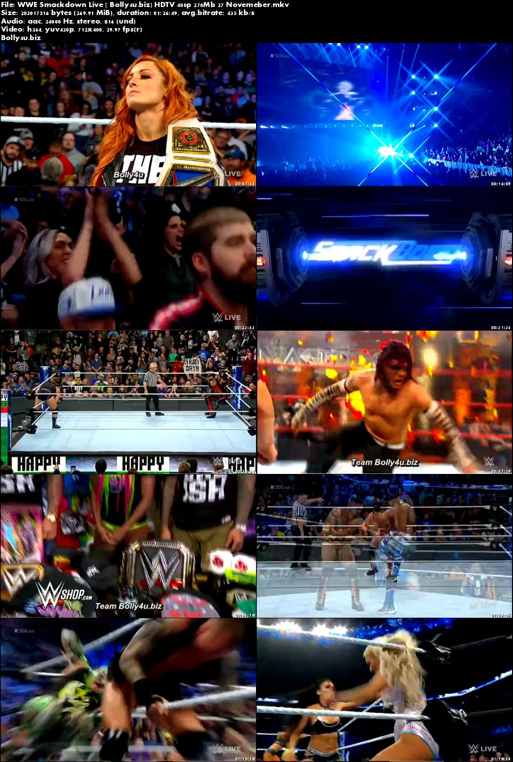 WWE Smackdown Live HDTV 480p 270Mb 27 November Download