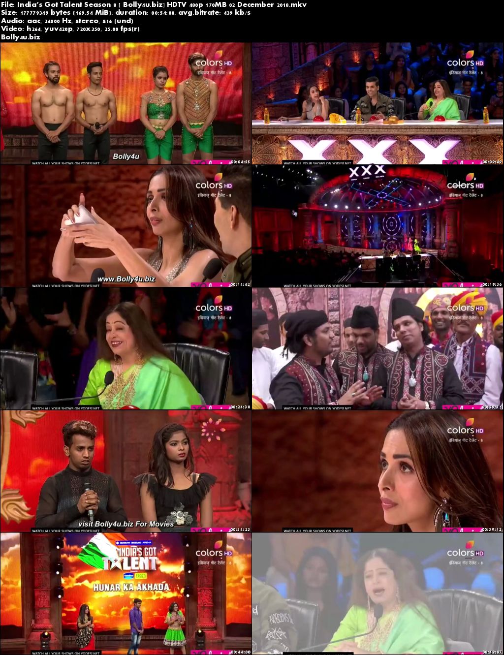 Indias Got Talent Season 8 HDTV 480p 170MB 02 December 2018 Download