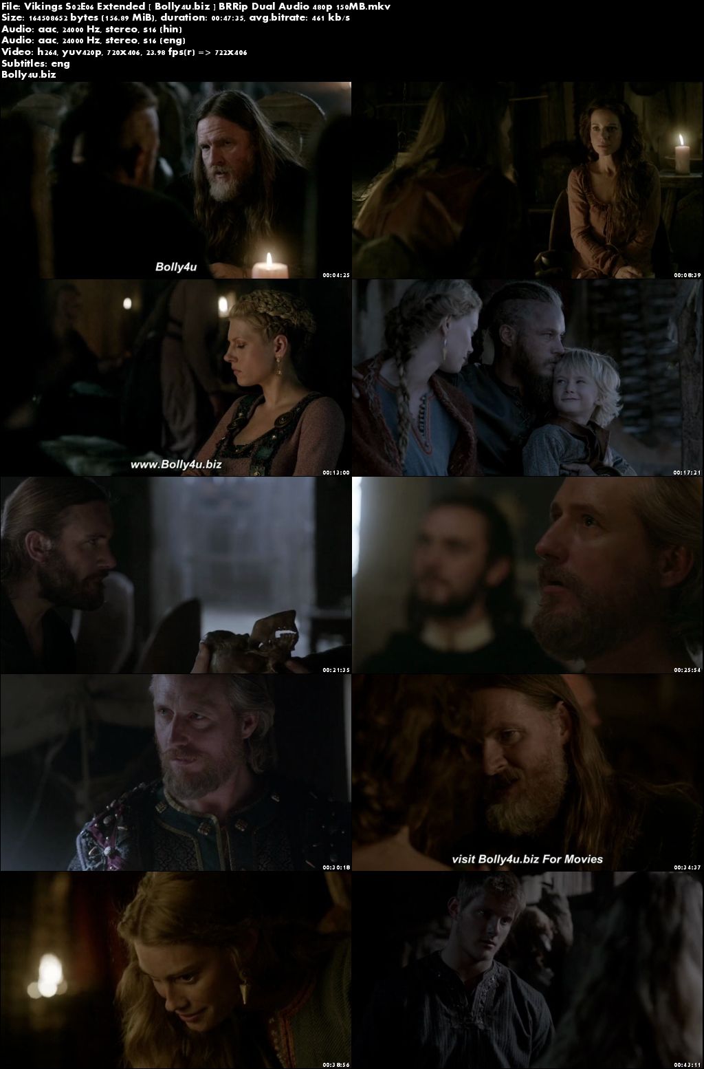 Vikings S02E06 Extended BRRip 150MB Hindi Dual Audio 480p Download