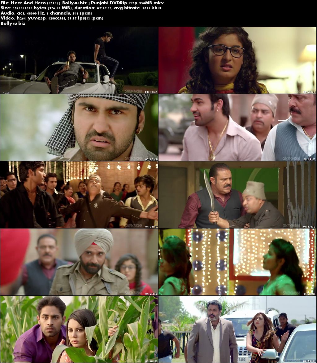  Heer And Hero 2013 DVDRip 350Mb Full Punjabi Movie Download 480p