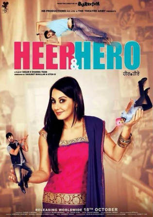  Heer And Hero 2013 DVDRip 350Mb Full Punjabi Movie Download 480p Watch Online Free bolly4u