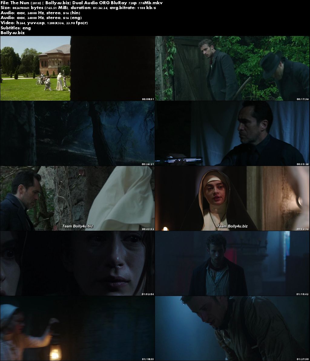 The Nun 2018 BluRay 300MB Hindi Dual Audio ORG 480p ESub Download