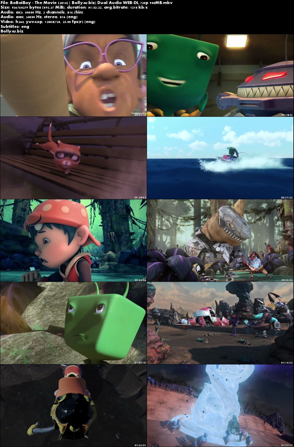 BoBoiBoy The Movie 2016 WEB-DL 300Mb Hindi Dual Audio 480p Download