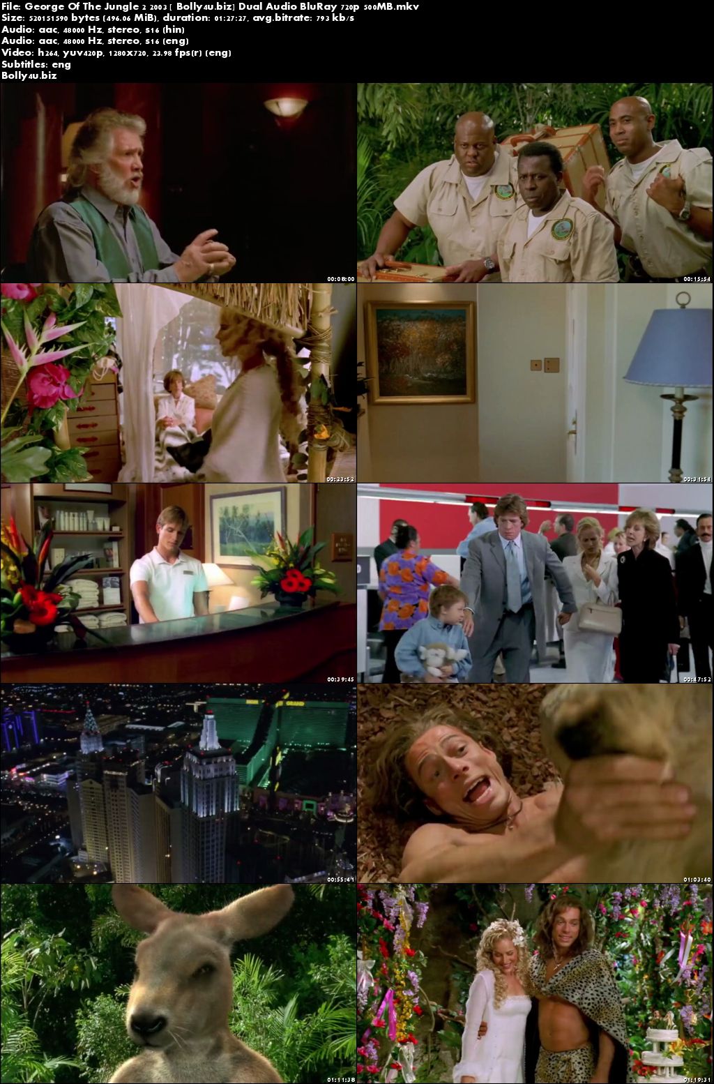 George Of The Jungle 2 2003 BRRip 280Mb Hindi Dual Audio 480p Download