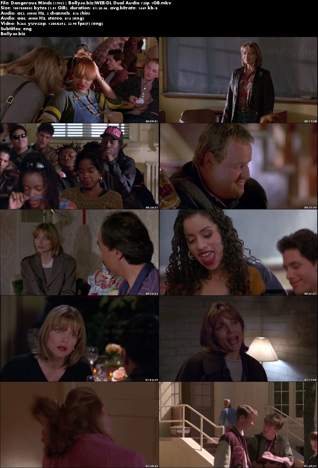 Dangerous Minds 1995 WEB-DL 300MB Hindi Dual Audio 480p Download