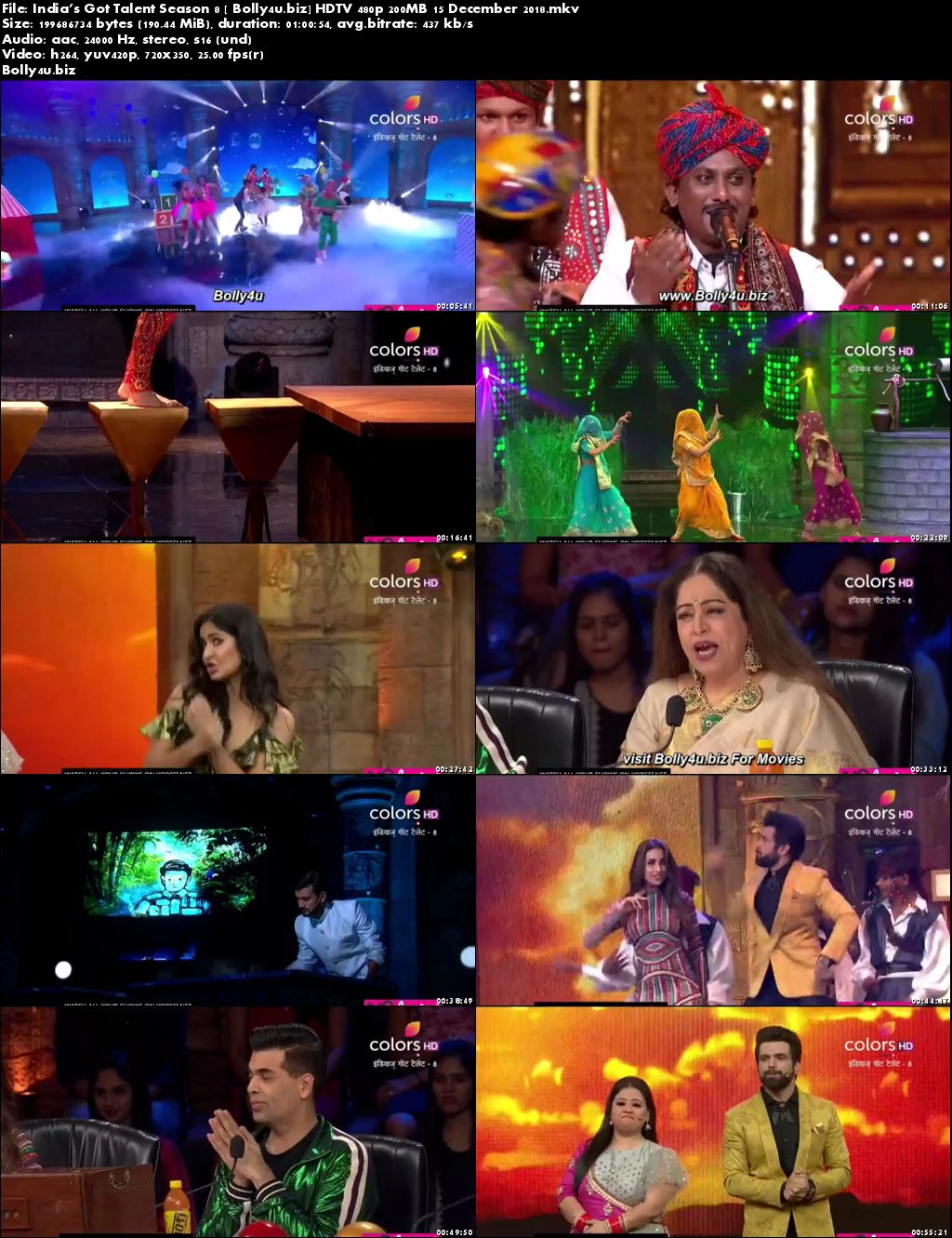 Indias Got Talent Season 8 HDTV 480p 200MB 15 December 2018 Download