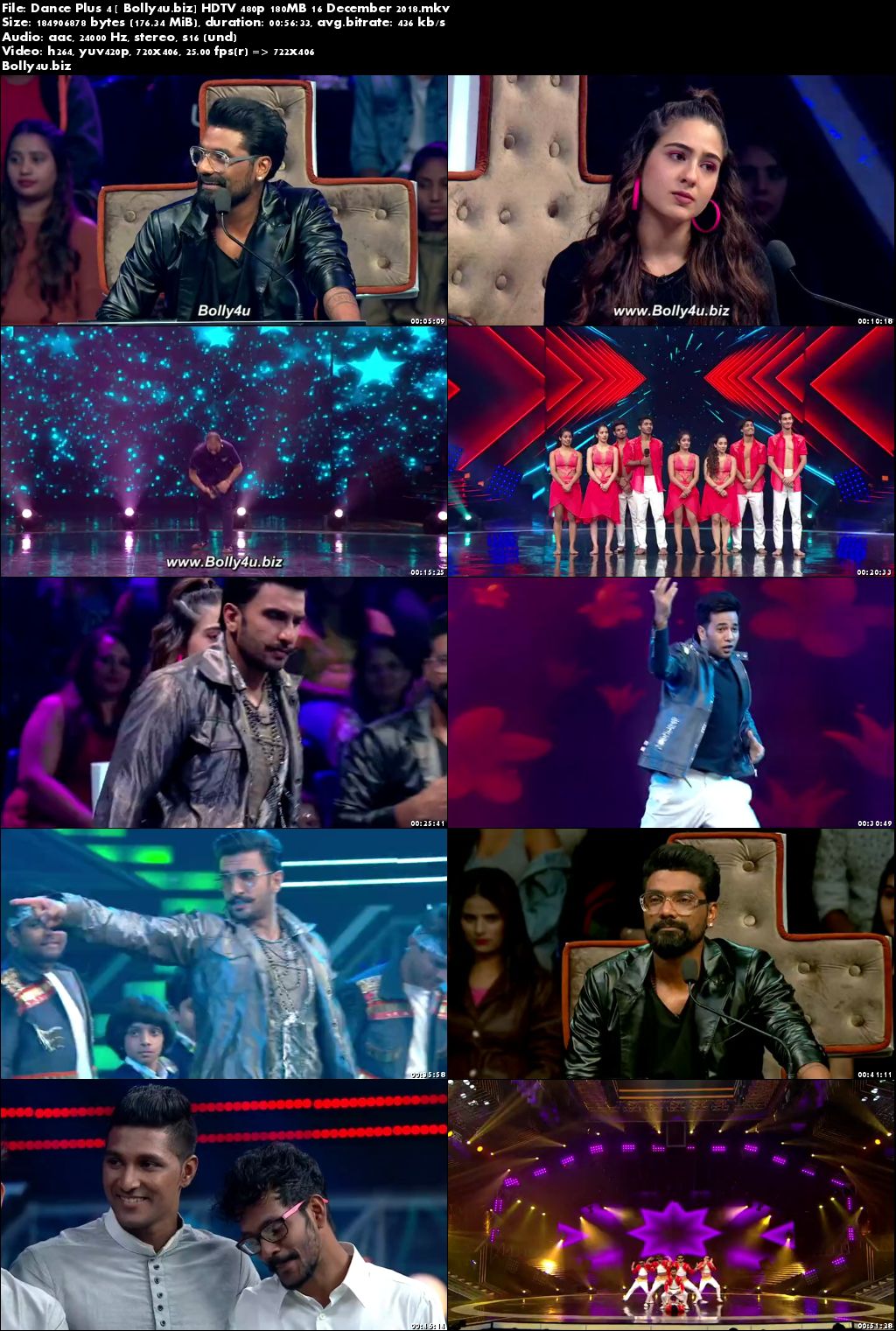 Dance Plus Season 4 HDTV 480p 180MB 16 December 2018 Download